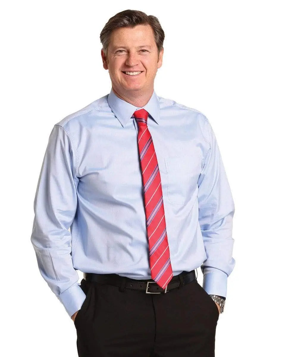 Benchmark Corporate Wear BENCHMARK Men's Pinpoint Oxford Long Sleeve Shirt M7005L